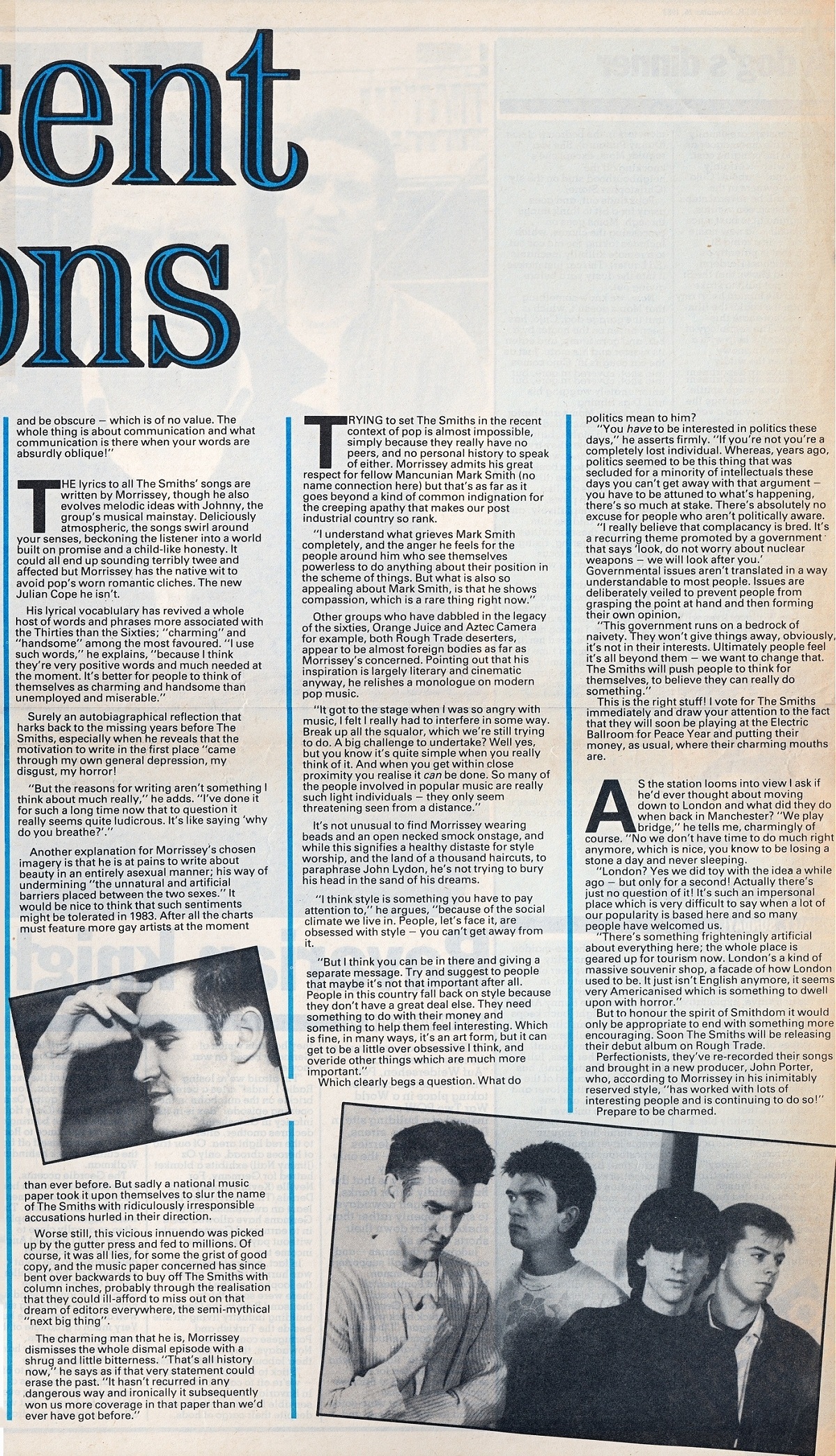 Melody Maker – 26 November 1983 – Illness As Art